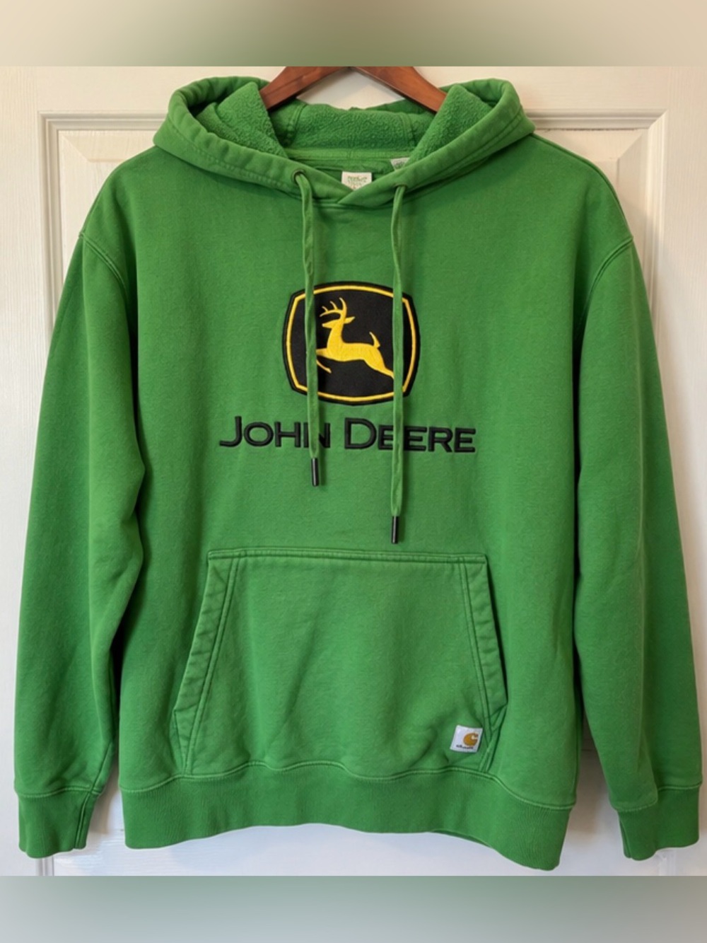 John Deere Green Pullover Hoodie with Yellow Logo